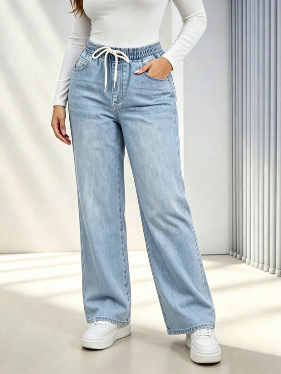 Women Jeans - Light Blue - View 1
