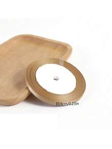 1/2/3/4 rullar 25 yards champagneguldfärgat förpackningsband med rosett, färgglatt polyester-satinband, presentaskband, jacquardvävt band - Beige - Visa 7