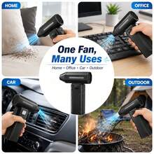 Powerful Air Blower Portable Electric Dust Blower High-Speed Turbo Fan USB Rechargeable Jet Fan With Smart Display And LED Light Wireless Air Dryer Adjustable Wind Speed Dust Blowing Fan For Car Computer, Keyboard, Leaf Blowing, Cooling, Barbecuing - Multicolor - View 9