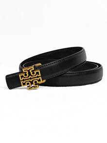 New Designer Letter Alloy Buckle Women's Belt | Adjustable Vintage Belt, Durable, Suitable For Jeans, Dresses, Multi-Occasion Matching Accessory - Multicolor - View 13