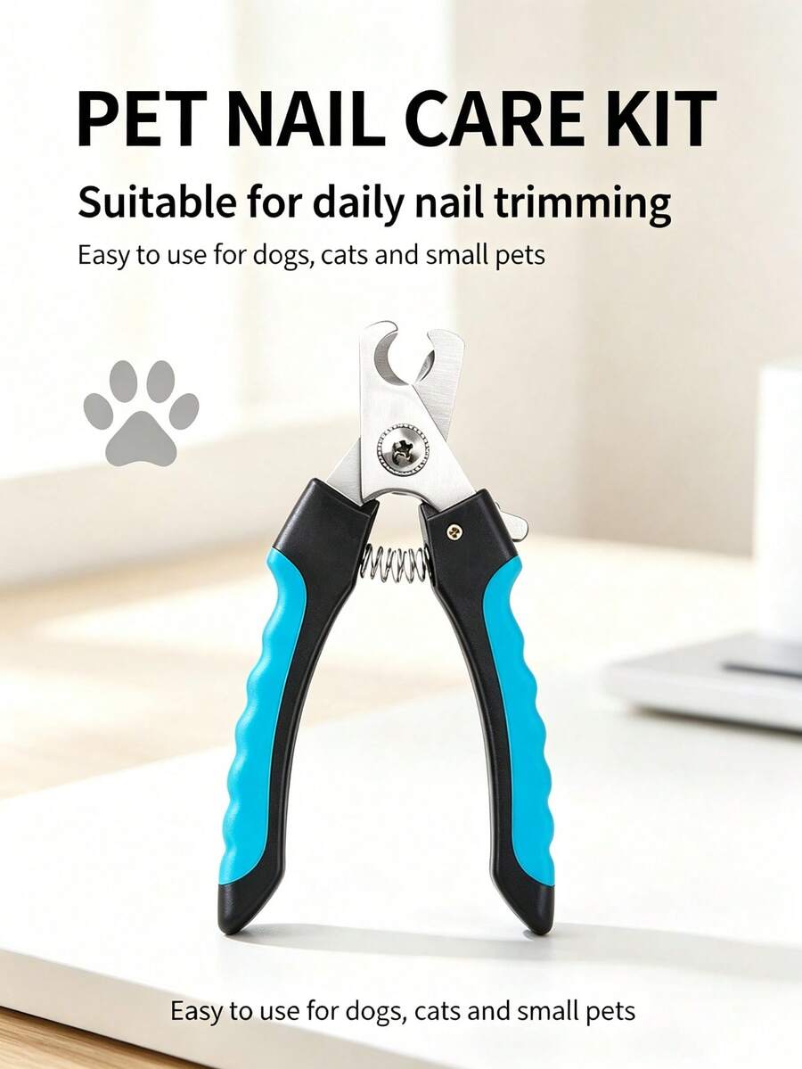 Professional Pet Nail Clippers, Suitable For Small Dogs And Cats, With Quick Sharp Stainless Steel Blades, Non-Slip Ergonomic Handle, Trimmer Effectively Protects Nails, Making The Trimming Process Painless