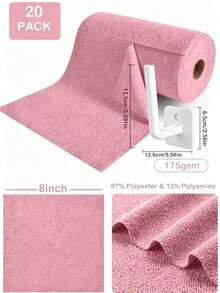 1 Roll 50pcs (20 Sheets), Reusable Microfiber Towel Roll, Tear-Off Cleaning Cloth, Washable Microfiber Car Soft Cleaning Cloth, Multi-Purpose Absorbent Cleaning Wet Wipes, Dish Cloth, Kitchen Rag, Slouchy Rag, Cleaning Supplies, Cleaning Tools, Suitable For Post-Party Cleanup Tasks, Holiday Gifts [Product Is Slightly Thin, You Get What You Pay For] - Multicolor - View 11