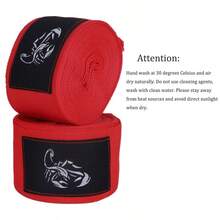2pcs 5m Boxing Sweat-Absorbent Hand Wraps, Muay Thai Hand Wraps, Sanda Bandages, Taekwondo Sports Elastic Hand Wraps - Multicolor - View 7