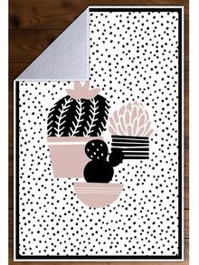 Digitally Printed Non-Slip Washable Runner And Area Rug Living Room Carpet, Modern Design | Modern, Scandinavian, Bohemian And Classic Styles | 100% Polyester - Creamy White - View 2