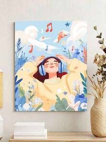 Relaxing Pattern Oil Painting By Numbers, DIY Canvas Art For Adult Beginners, Wall Art Decoration Holiday Gifts, Includes Oil Painting Tools. - Sets - View 2