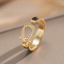Cross-Border Hot-Selling New European & American Fashion Light Luxury Style Oil Drop Enamel Ring High-End Open Index Finger Ring - Oil-dripping Ring - View 3