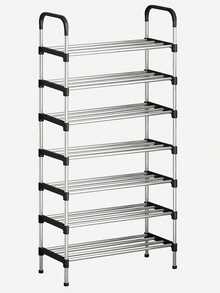 Estantería para zapatos de acero inoxidable ajustable de 7/8 niveles, estilo minimalista ahorrador de espacio para el hogar, adecuada para sala de estar, dormitorio, entrada, oficina, estantería de almacenamiento multicapa - Multicolor - Ver 5