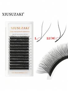 XIUSUZAKI 12 Rows L/LU Curl YY Shape Eyelash Extension Cat Eye False Eyelashes Hand Woven Soft Light Natural Lashes Premade Volume Fan Eyelashes Elongated Winged Individual Lashes Applicable For Daily Life, Parties - View 9