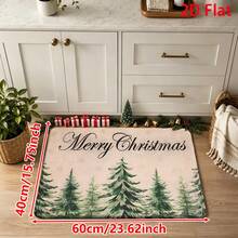 1/2/3pcs Christmas Theme Kitchen Rugs, Flannel Kitchen Rugs, Comfortable Soft Absorbent Non-Slip Machine Washable With Non-Slip Backing, Suitable For Doorway, Living Room, Patio, Bedroom, Kitchen, Dining Room, Laundry Room, Bathroom, Entryway, Multi-Functional Home Floor Mat, Holiday Christmas Decor - Multicolor - View 14