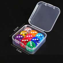 1pc/9pcs Set 14mm Dice, Multi-Color, Suitable For Math Games And Gamers - Multicolor - View 2