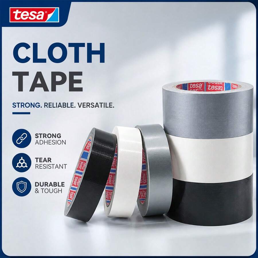 Tesa 4687 布基膠帶 強力黏性 耐候性 橡膠黏著膠帶 用於戶外帳篷固定與管路密封