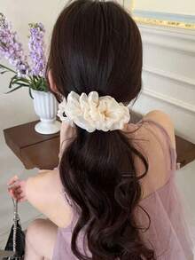 3pcs/1pc Ruched Cloud Bubble Banana Hair Claw Clip, Women's Fashion Elegant Volumizing Hair Accessory, Versatile Daily Hair Clip - Multicolor - View 6