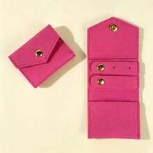 1 buah/5 buah Tas Penyimpanan Perhiasan Gulung, Tas Gulung Perhiasan Mini Ultra Kecil, Tas Penyimpanan Anting Cincin Kalung, Tas Penyimpanan Perhiasan Rumah Tangga - MultiWarna - View 32