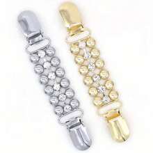 New Rhinestone Claw Chain Clothing Buckle Crocodile Clip Hair Clip Shawl Scarf Cardigan Sweater Tightening Brooch Clip Accessory Button Ornament - Multicolor - View 5