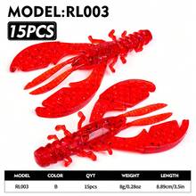 PRO BEROS PROBEROS 15PCS Fishing Lures Crayfish Shrimp 8.9cm/8g Soft Baits Artifical Bait Bass Perch Fishing Baits - Multicolor - View 11