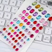 880pcs Rhinestone Jewelry Stickers, Self-Adhesive Acrylic DIY Handmade Decoration Rhinestone Stickers, Children Wall Stickers, Children Handmade, Large Stickers, Girls Wall Stickers - Acrylic Diamond Sticker - View 6
