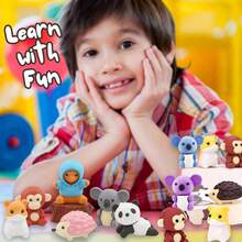 20 buah Penghapus Hewan Acak, Hewan Peliharaan Meja Lucu untuk Siswa dan Anak-anak, Penghapus Mini Puzzle 3D Keren Kemasan Massal, Perlengkapan Hadiah Kembali ke Sekolah yang Menyenangkan, Hadiah Penghargaan di Kelas - MultiWarna - View 2