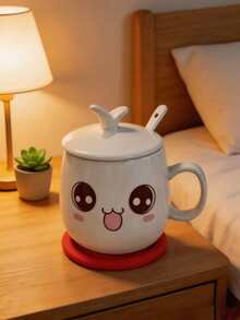 5/3/2/1pc Button-Shaped Soft Rubber Beverage Coasters, Colorful Round Heat-Insulating Coasters, Non-Slip Deep-Groove Coffee Cup Mats - Multicolor - View 4
