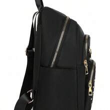 Mochila para mujer de nueva forma de diamante, de gran capacidad, de viaje, de moda, casual, de tela Oxford - Negro8852 - Ver 7