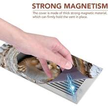 4pcs Animal Cave Pattern Enhanced Magnetic Flux Vent Covers, 8"X15.5" Trimmable And Fully Sealed, Suitable For Floor, Air Conditioner And Ceiling Vents, Applicable To RV And Home HVAC Vents, Noise Reduction Function, Adhesive Vent - Multicolor - View 3