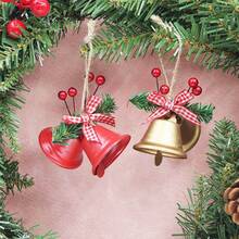 (2 Pieces/Bag) Christmas Metal Horn Bells, Mini Bells, Christmas Decoration Pendants, Wedding Decoration Accessories - 2pcs - View 5