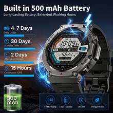 KENPANG GPS Positioning Outdoor Sport Smart Watch For Men, Built-In Compass Altimeter Barometer, 170+ Sport Modes, 5ATM Waterproof Swimming, Wireless Call & Notifications, Men's Fitness Tracker, 1.43-Inch AMOLED Full Touch Screen, Compatible With IOS Android - View 9