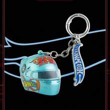 Mattel Hot Wheels - Speed Series Helmet Pendant Blind Box 1:48 7 Styles Metal Keychain Boy Toy Backpack Charm Motorcycle Enthusiast - Multicolor - View 5