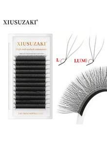 XIUSUZAKI 12 Rows L/LU Curl 3D W Shape Eyelash Extension Cat Eye False Eyelashes Hand Woven Soft Light Natural Lashes Premade Volume Fan Eyelashes Elongated Winged Individual Lashes Beginner-Friendly Applicable For Daily Life, Parties - View 3
