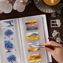 40 Pages/Bag Storage Album, Flower Story Series, Double-Layer Sticker Tape Storage, Card & Postcard Storage Album - Single Piece - View 2