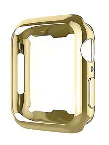 1pc Gold Neutral TPU Full Coverage High Definition Ultra-Thin Watch Case, Anti-Drop Fashion Casual Screen Protector, Compatible With Apple Watch 38/40/41/42/44/45/46/49mm, Compatible With Apple Watch Ultra/SE/11/10/9/8/7/6/5/4/3/2/1, Smartwatch Protective Case Accessory, Case Protector - Gold - View 7