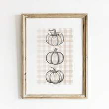 1pc Frameless Neutral Fall Modern Pumpkin Thanksgiving Cozy Wall Art Canvas Poster For Living Room Bedroom Dorm Gift - Frameless - View 3