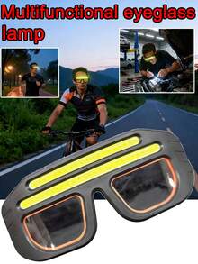1 buah Lampu Kepala Kacamata COB yang Dapat Dipakai, Senter LED Portabel Terang Bebas Genggam, Lampu yang Dapat Diatur dan Anti-Selip untuk Digunakan di Malam Hari, Memancing, Mendaki, dan Penggunaan Darurat - hitam - View 11