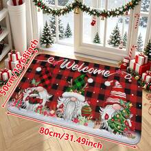 1/2/3pcs Christmas Theme Kitchen Rugs, Flannel Kitchen Rugs, Soft Comfortable Absorbent Non-Slip Machine Washable With Non-Slip Backing, Suitable For Multiple Scenes: Entryway, Living Room, Bedroom, Kitchen, Dining Room, Bathroom, Laundry Room, Hallway, Christmas Holiday Home Decor Floor Mat - Multicolor - View 11