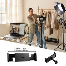 UEGOGO 25.4cm Dimmable LED Panel Light (Includes Tripod & USB Power) - USB-Powered Video Fill Light, Ideal For Photography And Videography; Features An Adjustable Stand And External Tablet Clip, Compatible With Home Studio Lighting Needs - Perfect For Livestreaming, Makeup Touch-Ups, And Tutorials - A Great Holiday Gift - Black - View 5
