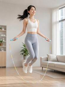 1pc Adjustable Bamboo Knot Jump Rope, Anti-Tangle Skipping Rope, Suitable For Beginners, Fitness Training Equipment, Daily Exercise - Multicolor - View 10