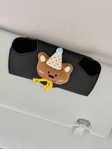 Car-Mounted Glasses Clip Featuring Cute Animals, Multi-Functional Visor Organizer For Sunshade, Tickets And Name Card,Car Interior Sun Visor Accessories - Multicolor - View 14