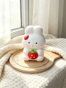 Sweet Strawberry Bunny Squishy, Soft Slow Rebound Fidget Toy, Cute Sensory Stress Relief, Christmas Gift, New Year Present For Women Girls - Multicolor - View 4