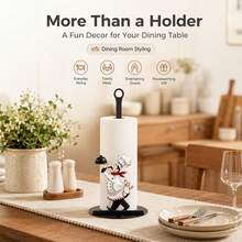 Cute Chef Shaped Kitchen Paper Towel Holder With Tray Design, Freestanding Paper Towel Rack Suitable For Kitchen, Living Room, Dining Room And Bathroom, Combines Decorative And Practical Functions - View 8