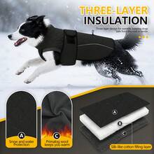 Waterproof Dog Coat For Winter, Quilted Warm Dog Jacket With Reflective Strips, Adjustable Pet Clothes For Small Medium Large Dogs, Outdoor Walking Apparel - Multicolor - View 6