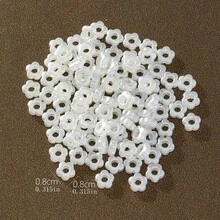 200pcs Beadia 1pack Flower Design DIY Acrylic Beads Valentines - Beige - View 7