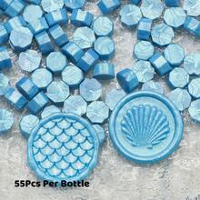 Octagonal Aurora Series Sealing Wax Beads, Approx. 55 Beads/Bottle, Wax Seal Beads For Letters/Envelopes/Wedding Invitations/Gift Packaging/DIY Crafts - 5 Capsules Per Bottle - View 13