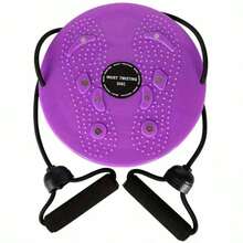 1pc 25cm/9.84in Waist Twisting Disc With Resistance Band, Foot Massage Board, For Waist Training, Body Shaping, Fitness - Multicolor - View 9
