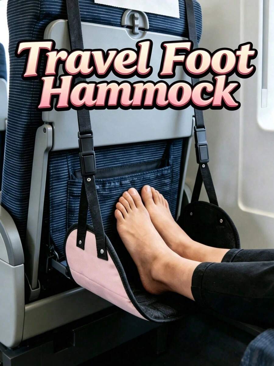 High-Speed Train & Airplane Travel Foot Hammock, Airplane Foot Hammock, Adjustable Foot Support Strap, Suitable For Long-Distance Flights - Multicolor - View 1