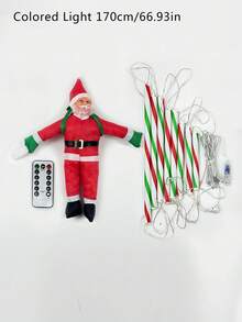 1pc USB Powered Santa Climbing Ladder Light, Warm White LED Fairy String Lights, Easy Hanging Christmas Decoration Light, Indoor & Outdoor Use, Suitable For Windows, Walls, Christmas Tree, Home Holiday Party Decor - USB Santa Claus Ladder Light - View 14