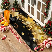 1/2/3pcs Christmas Theme Kitchen Rug, Flannel Kitchen Rug, Comfortable Soft Absorbent Non-Slip Machine Washable With Non-Slip Backing, Multi-Functional Home Floor Mat, Suitable For Doorway, Living Room, Bedroom, Kitchen, Dining Room, Bathroom, Laundry Room, Patio, Entryway, Holiday Christmas Decor Mat - Multicolor - View 13