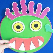 hoojojo 8Pcs Felt Storytelling Set, "Go Away, Big Green Monster!" Story Theme, Storytelling Performance Props, Montessori Learning Activity, Reading Game, Teacher Storytelling Teaching Aid, Parent-Child Interactive Game, Classroom & Home Use - Multicolor - View 13