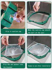 1/10/50pcs Sink Strainer For Kitchen Sink, Disposable Filter Mesh Basket, Corner Sink Food Catcher, Anti‑Clog Residue Filter For Leftovers Vegetable Fruit Debris, Kitchen Sink Drain Strainer Net - Multicolor - View 3