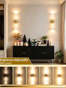 1/2pcs Rechargeable Bubble Crystal LED Wall Light, Night Light, Fairy Light, Remote Control Dimmable, Wireless Wall Lamp, Bedroom Light, Suitable As Bathroom Mirror Vanity Fill Light, Christmas Home Decor, 2200mAh - Crystal Style - View 6