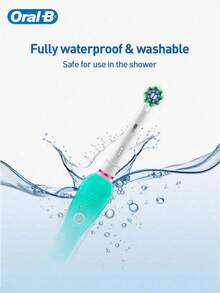 Oral-B Pro600 3D Electric Toothbrush Intelligent Pressure Control 2-Minute Timer 30-Second Interval Reminder IPX7 Waterproof - Multicolor - View 4