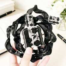 Black Floral Pattern Charger And Cable Protection Set, Compatible With Apple 18-20W Charging Cable, Anti-Break Cable Organizer - Multicolor - View 1